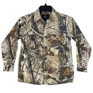 RED HEAD SHIRT BOYS‎ LARGE BASS PRO SHOPS HUNTING CAMO REALTREE AP